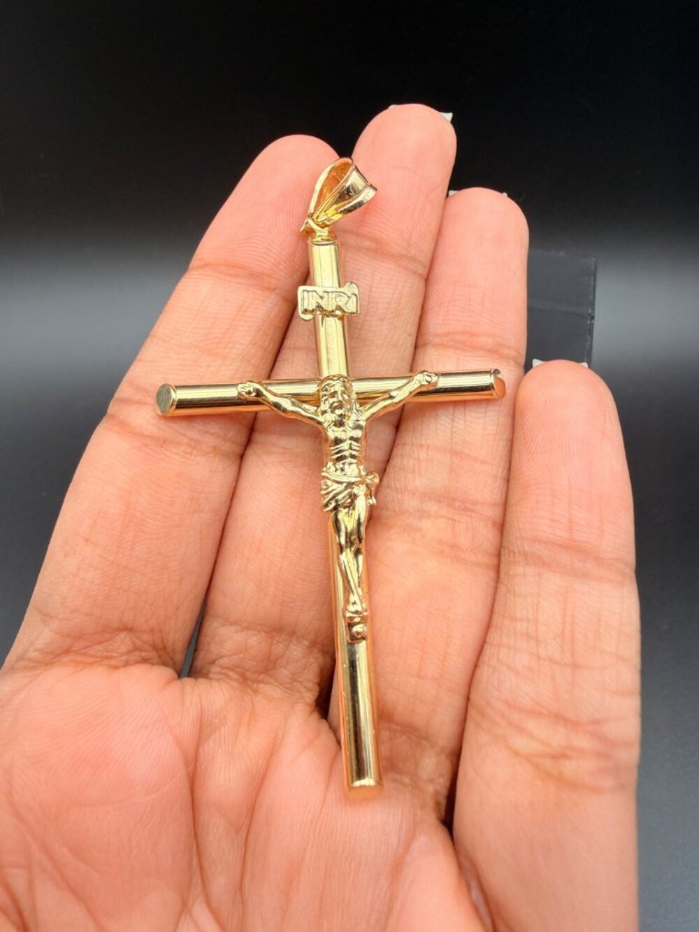 14K Yellow Gold Crucufix Pendant